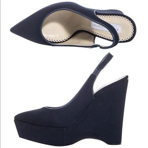 Stella McCartney Nathalie Canvas Wedges 39 1/2